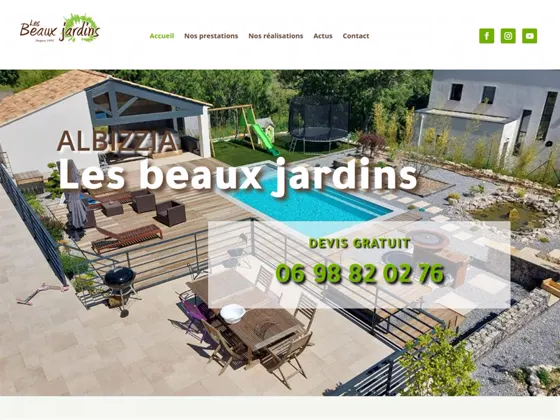 Site d'Albizzia Les Beaux Jardins