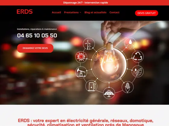 Site d'ERDS Électricité